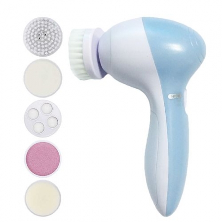 Fashion 5 In 1 Facial Cleansing Facial Cleanser Face Massager-Blue